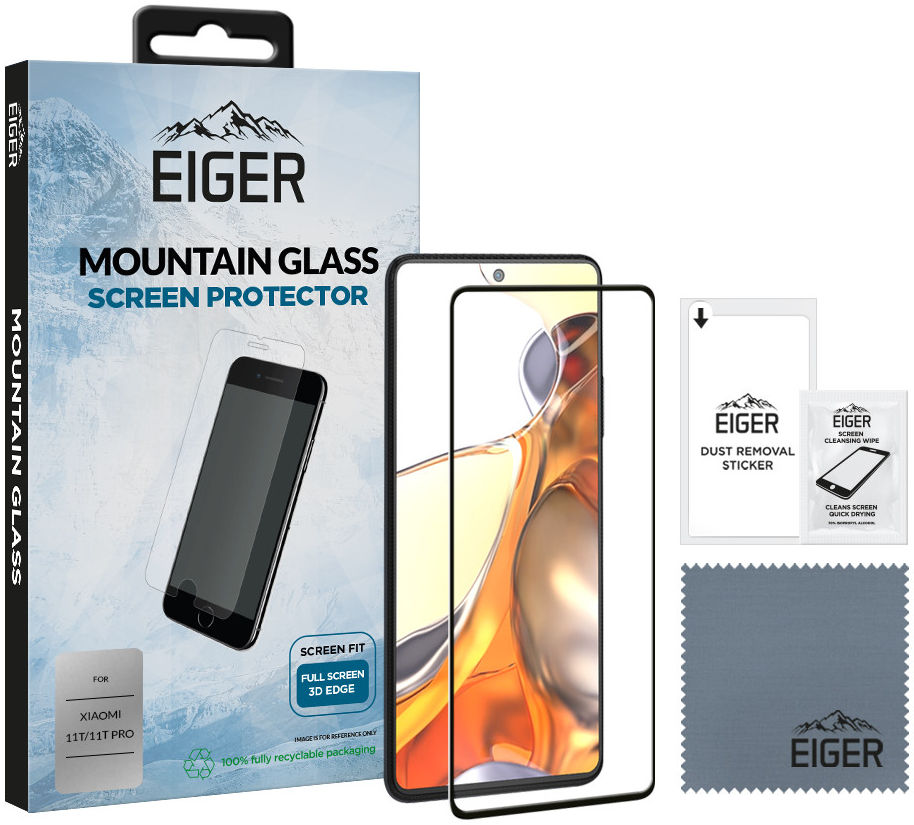 Eiger Xiaomi 11T / 11T Pro Tempered Glass Case Friendly Gebogen afbeelding 4