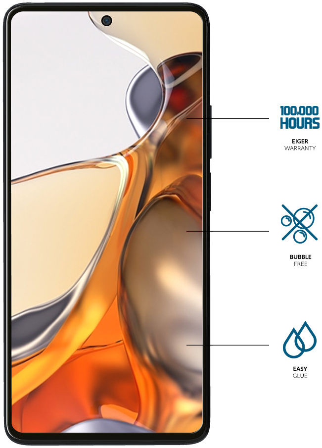 Eiger Xiaomi 11T / 11T Pro Tempered Glass Case Friendly Gebogen afbeelding 3