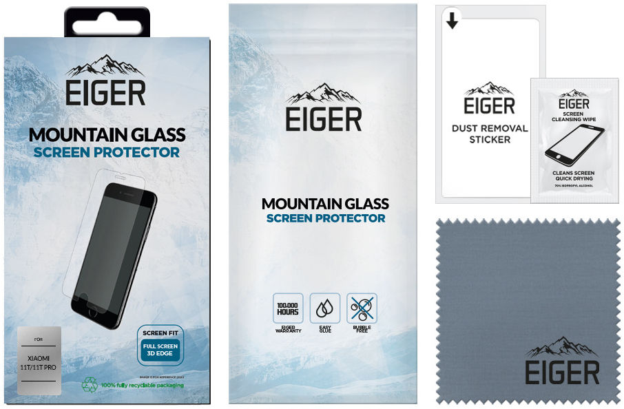 Eiger Xiaomi 11T / 11T Pro Tempered Glass Case Friendly Gebogen afbeelding 5