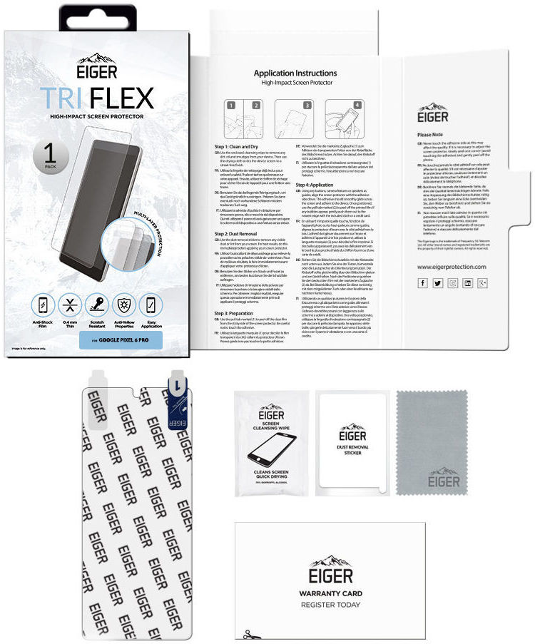 Eiger Google Pixel 6 Pro Display Folie Screen Protector afbeelding 5
