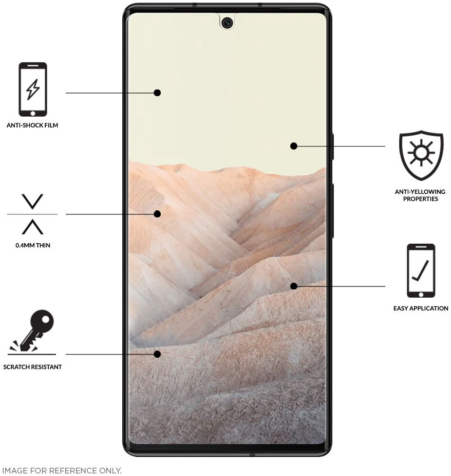 Eiger Google Pixel 6 Pro Display Folie Screen Protector (2-Pack) afbeelding 2