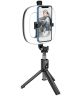 Hoco LED Ring Licht Tripod Statief Houder / Selfie Stick Zwart