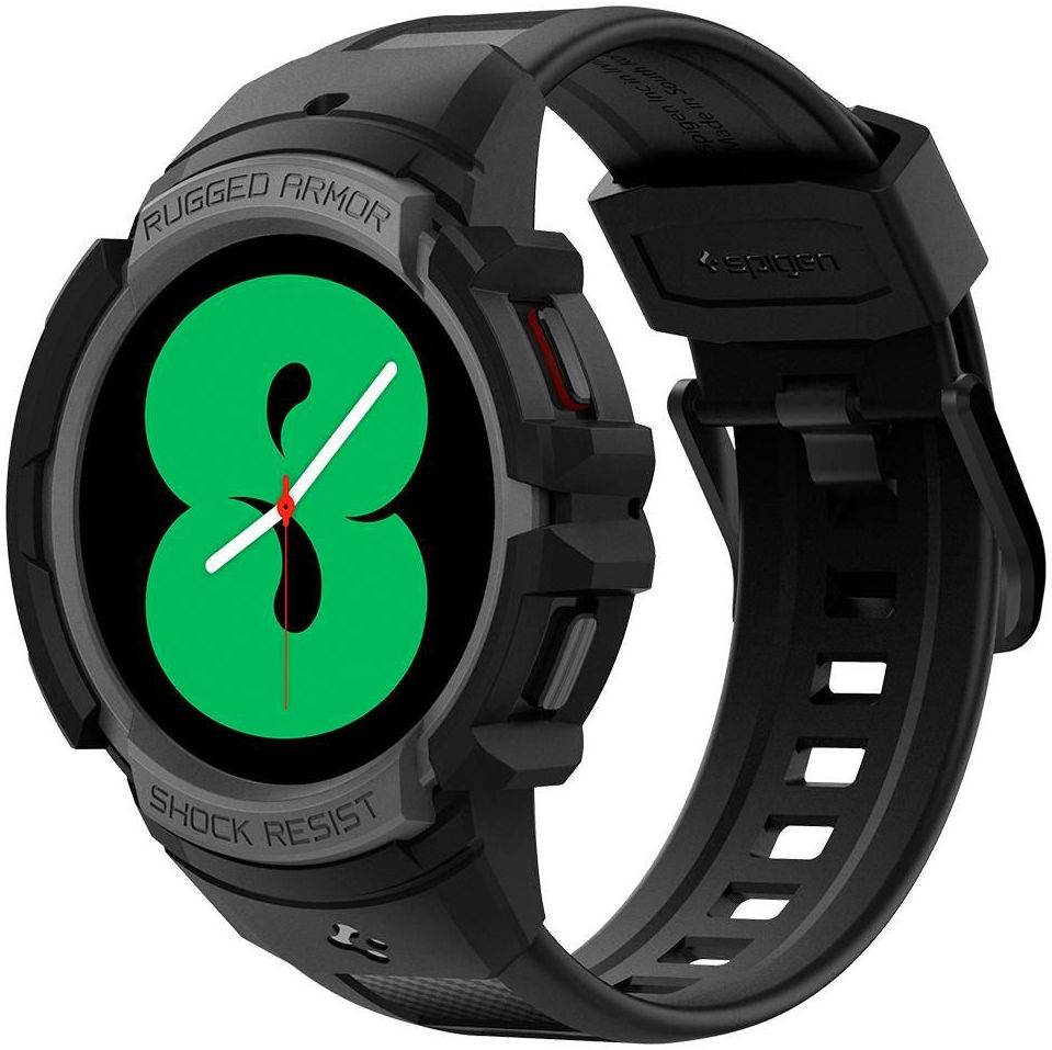 Spigen Rugged Armor Pro Samsung Watch 4 44MM Hoesje en Bandje Grijs afbeelding 1