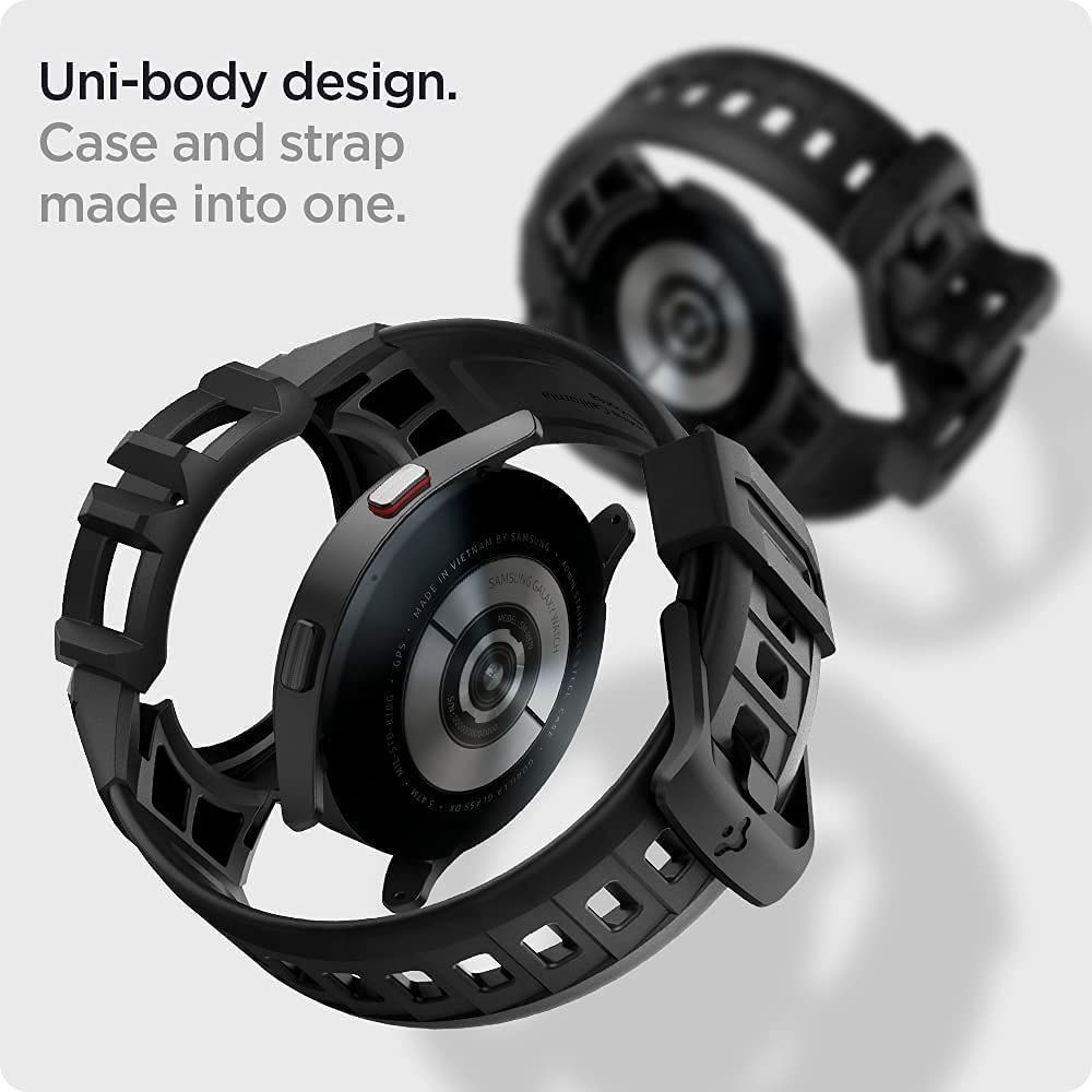 Spigen Rugged Armor Pro Samsung Watch 4 44MM Hoesje en Bandje Grijs afbeelding 6