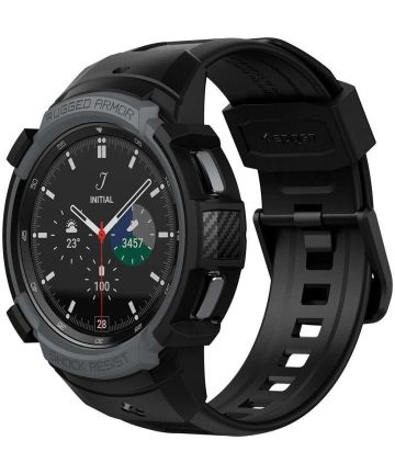 Spigen Rugged Armor Pro Samsung Galaxy Watch 4 46MM Case Bandje Grijs Cases