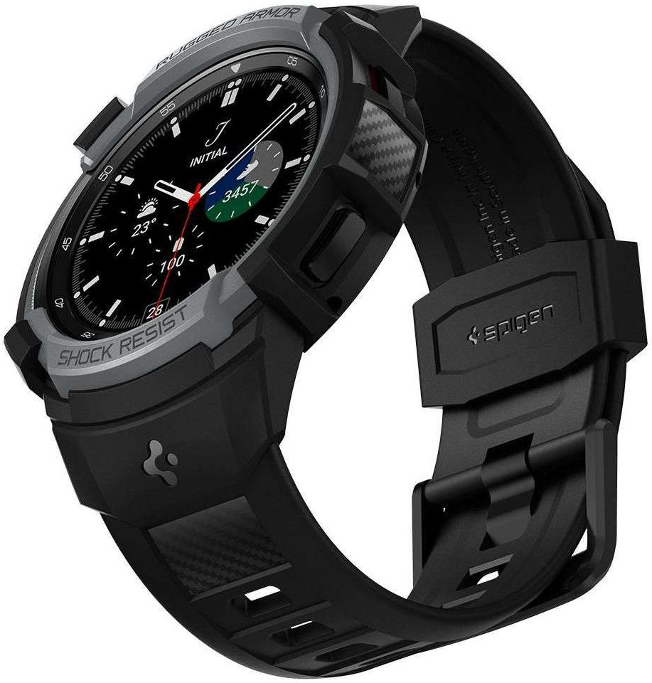 Spigen Rugged Armor Pro Samsung Galaxy Watch 4 46MM Case Bandje Grijs afbeelding 2