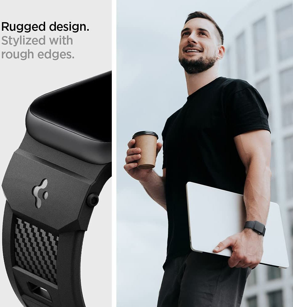 Spigen Rugged Band Apple Watch 41MM / 40MM / 38MM Bandje Zwart afbeelding 5