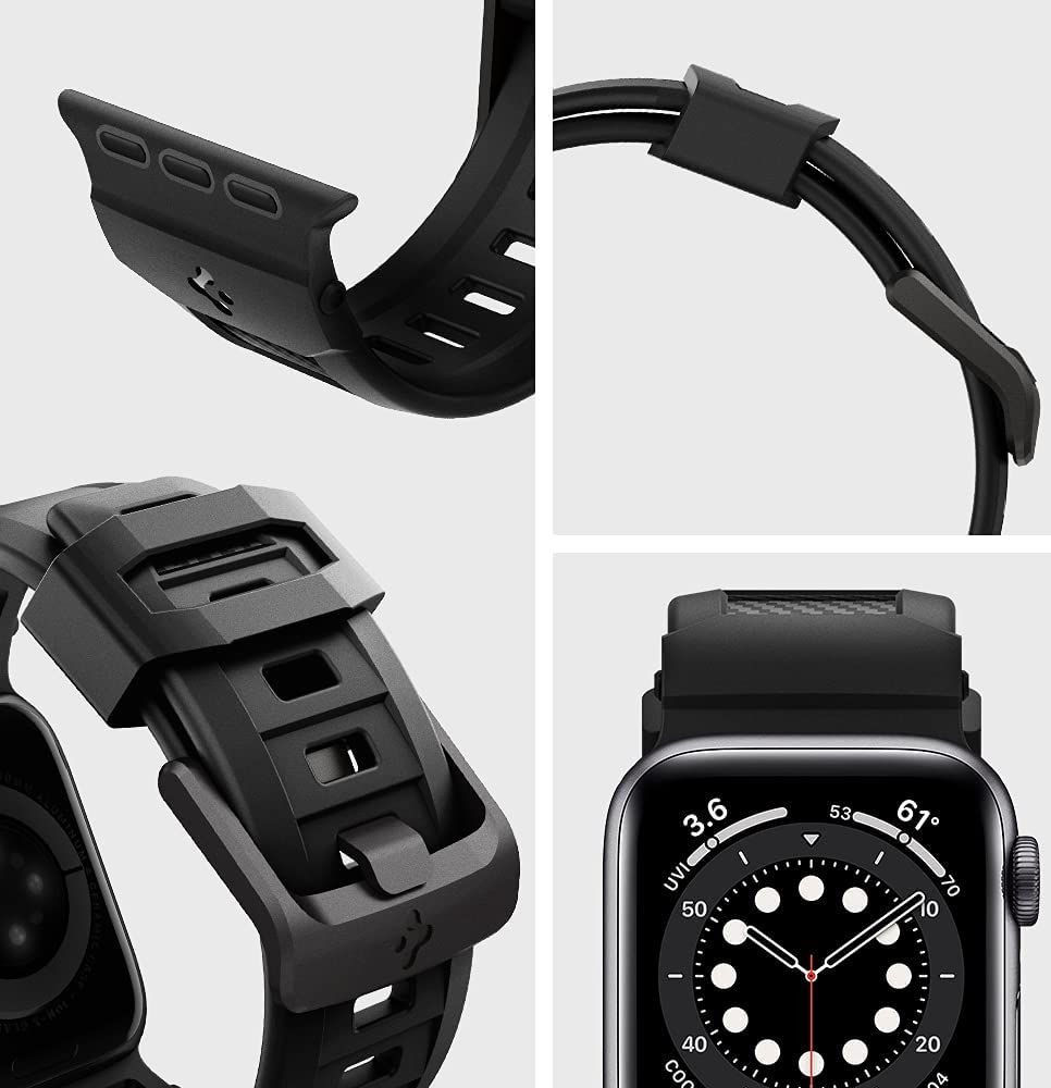 Spigen Rugged Band Apple Watch 41MM / 40MM / 38MM Bandje Zwart afbeelding 8