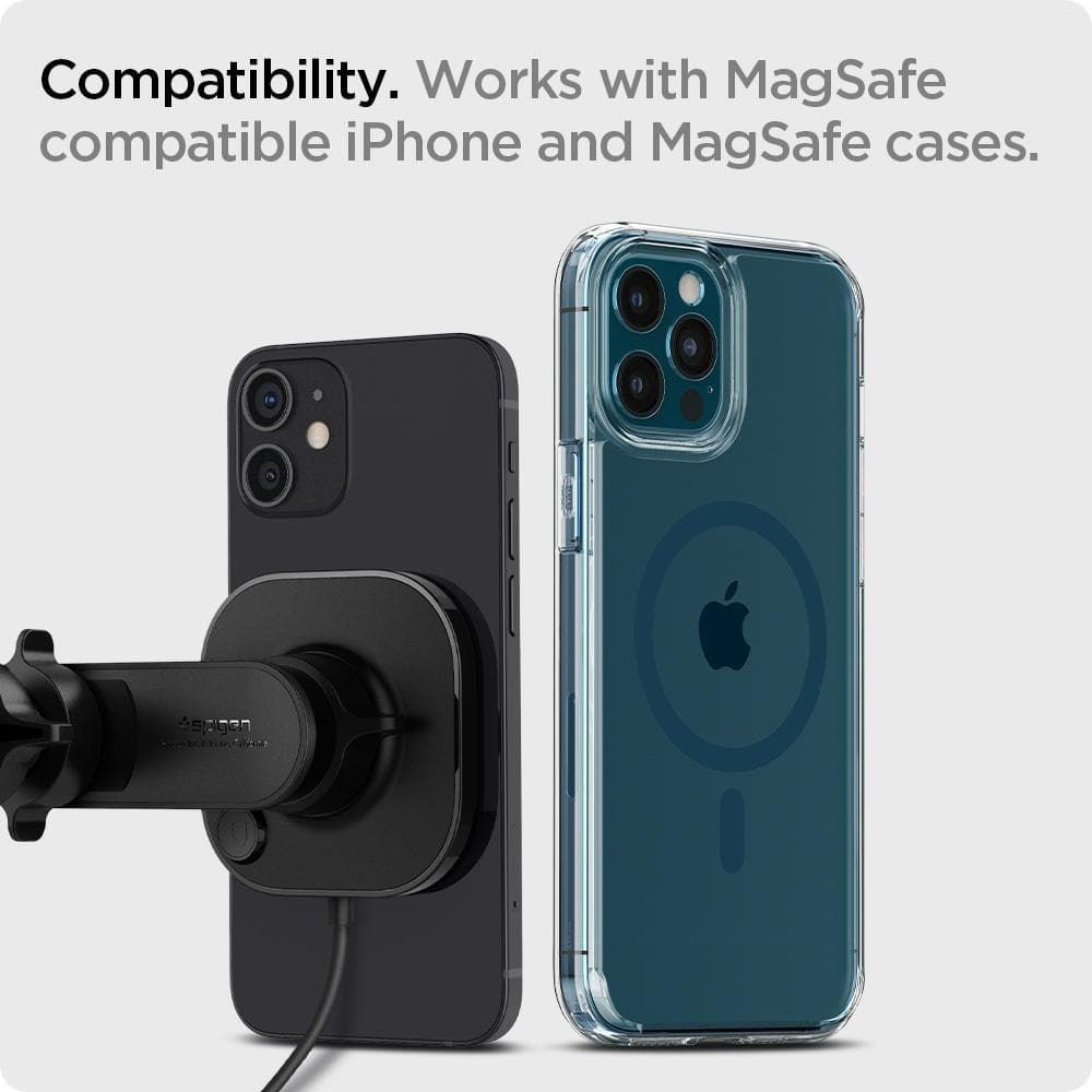 Spigen OneTap Ventilatierooster MagSafe Telefoonhouder Auto 7.5W Zwart afbeelding 6