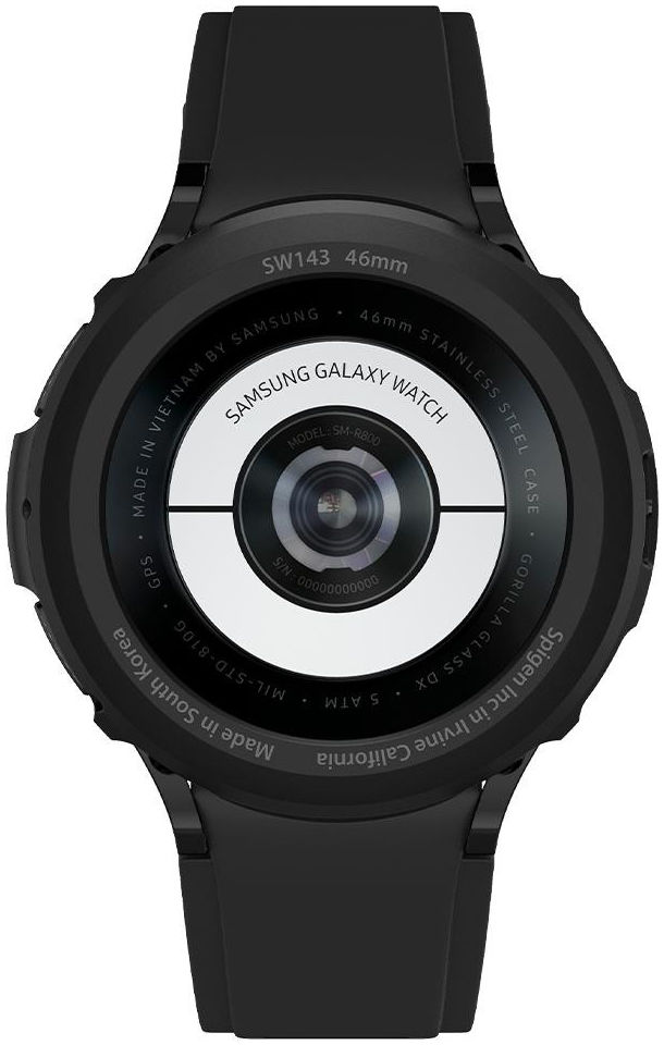 Spigen Liquid Air - Samsung Galaxy Watch 4 Classic 46MM Hoesje - Zwart afbeelding 10