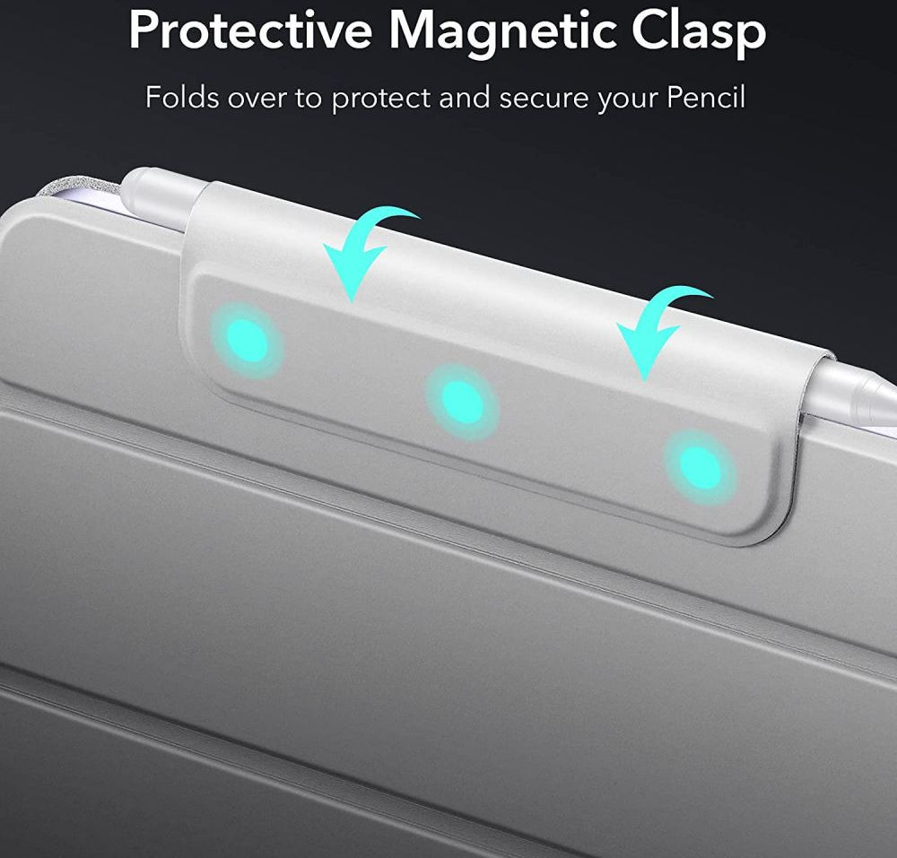 ESR Rebound Magnetic Apple iPad Mini 6 Hoes Tri-Fold Grijs afbeelding 9