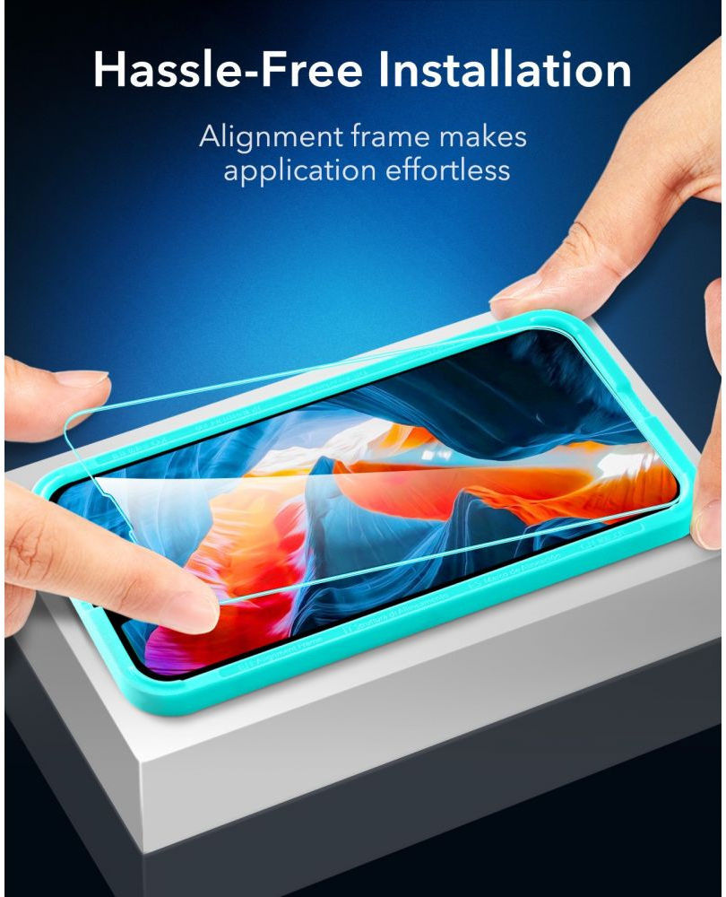 ESR Apple iPhone 13 Pro Max Tempered Glass met Montageframe (2-Pack) afbeelding 2