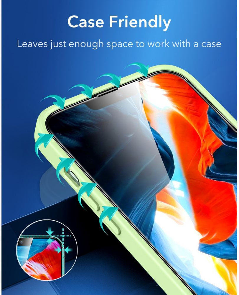 ESR Apple iPhone 13 Pro Max Tempered Glass met Montageframe (2-Pack) afbeelding 4