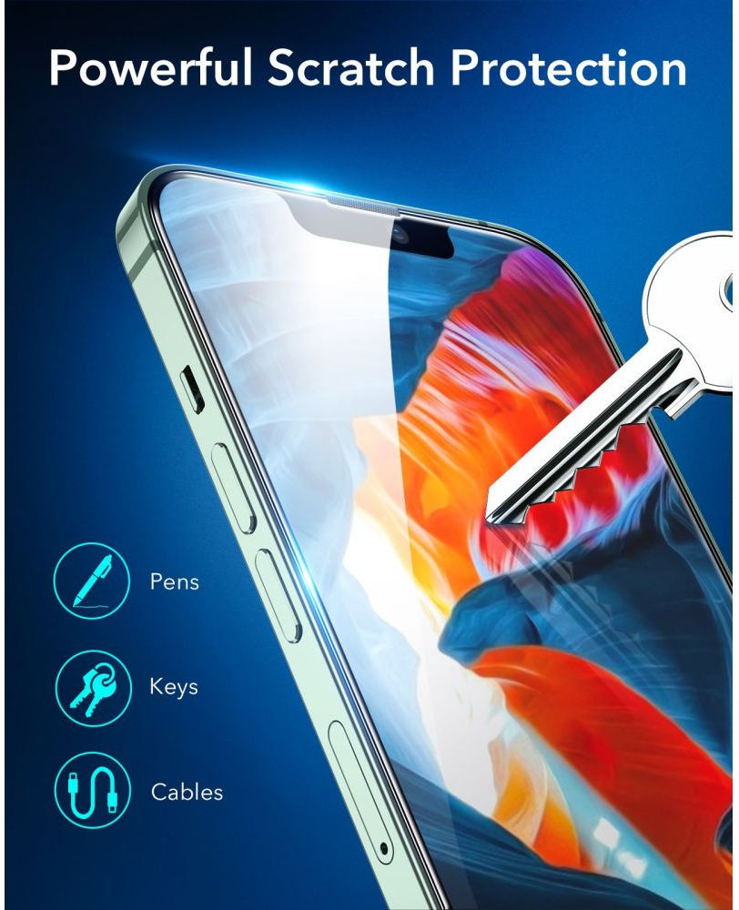 ESR Apple iPhone 13 Pro Max Tempered Glass met Montageframe (2-Pack) afbeelding 6