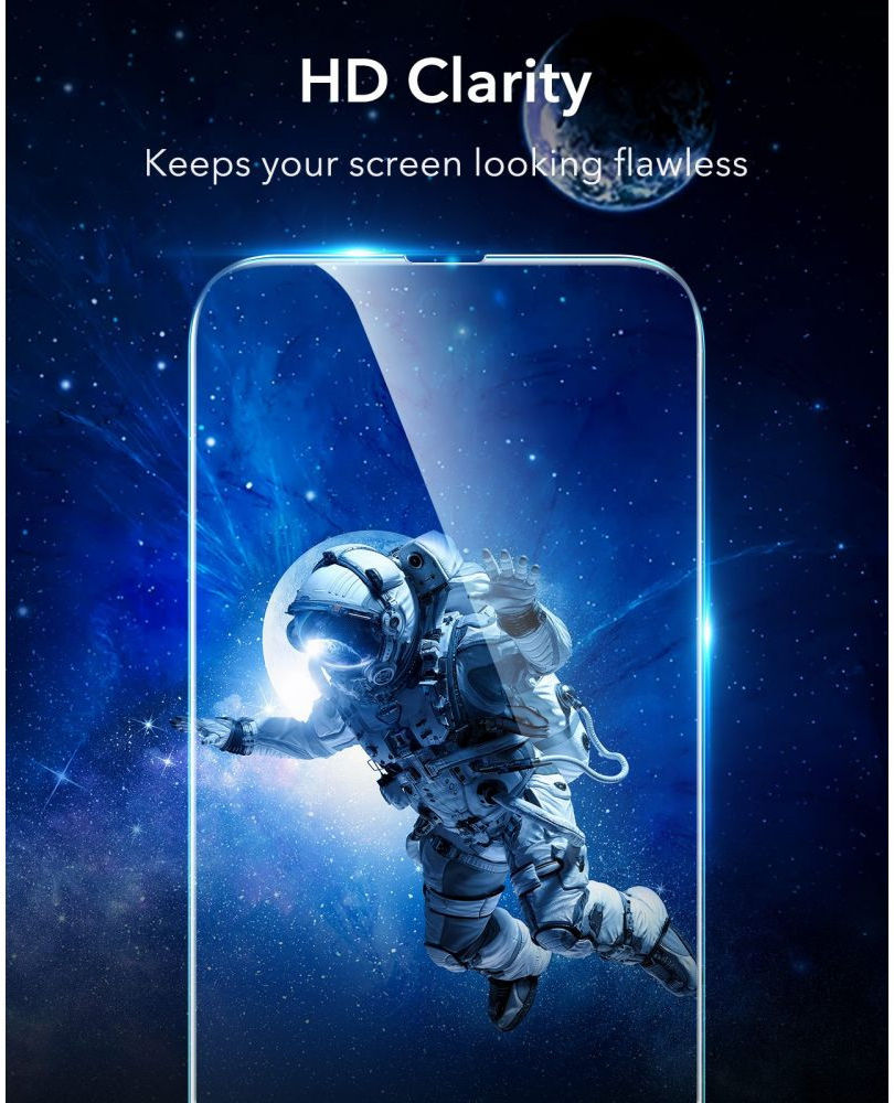 ESR Apple iPhone 13 Pro Max Tempered Glass met Montageframe (2-Pack) afbeelding 8