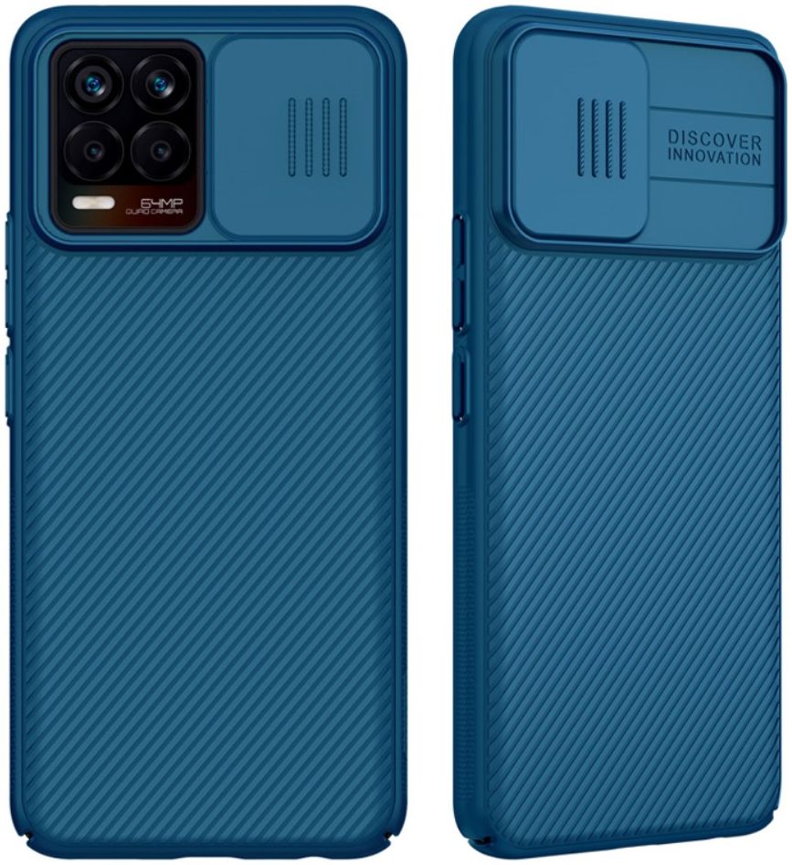 Nillkin CamShield Realme 8 4G Hoesje Camera Slider Back Cover Blauw afbeelding 4