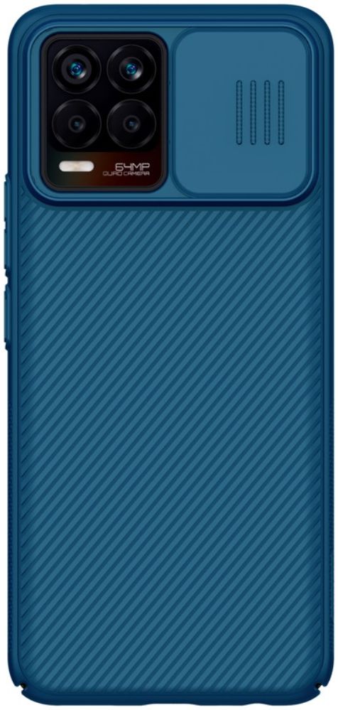 Nillkin CamShield Realme 8 4G Hoesje Camera Slider Back Cover Blauw afbeelding 1