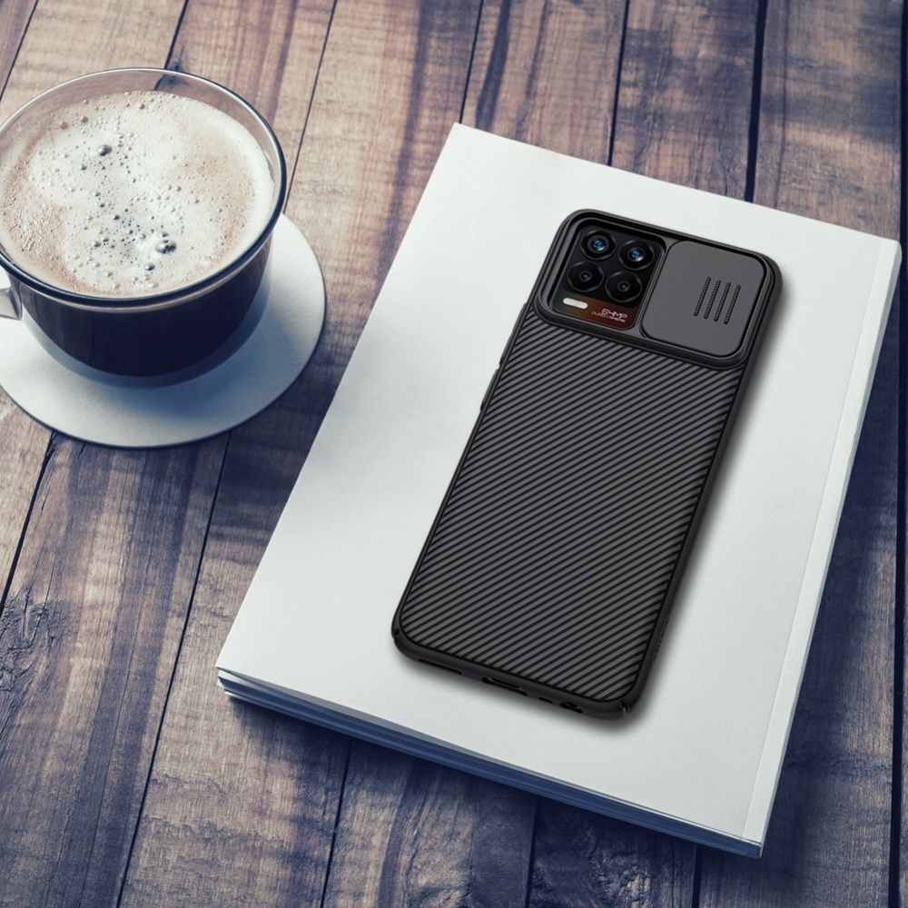 Nillkin CamShield Realme 8 4G Hoesje Camera Slider Back Cover Blauw afbeelding 5