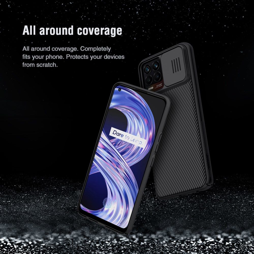 Nillkin CamShield Realme 8 4G Hoesje Camera Slider Back Cover Blauw afbeelding 9