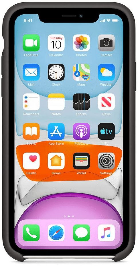 Origineel Apple iPhone 11 Hoesje Siliconen Back Cover Zwart afbeelding 2
