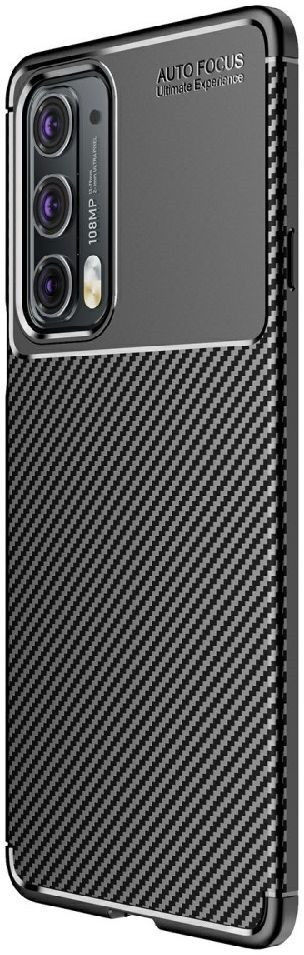 Motorola Edge 20 Hoesje Geborsteld TPU Flexibele Back Cover Zwart afbeelding 1