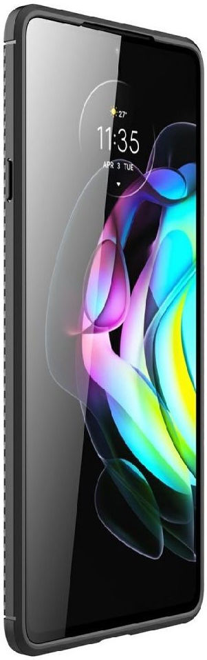 Motorola Edge 20 Hoesje Geborsteld TPU Flexibele Back Cover Zwart afbeelding 2