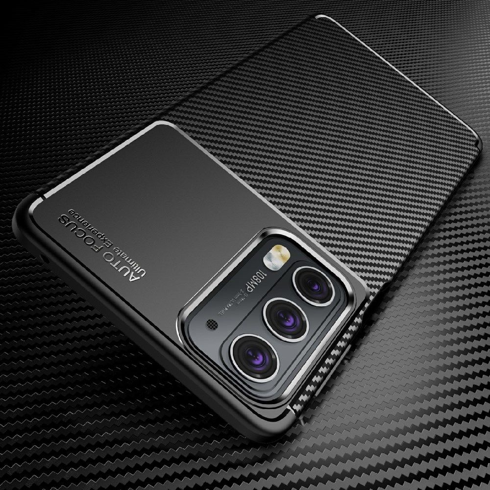Motorola Edge 20 Hoesje Geborsteld TPU Flexibele Back Cover Blauw afbeelding 6