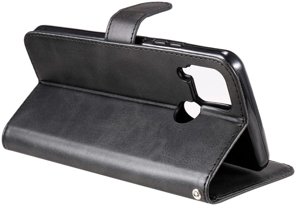 Realme 7i Hoesje Portemonnee Book Case met Zipper Zwart afbeelding 11
