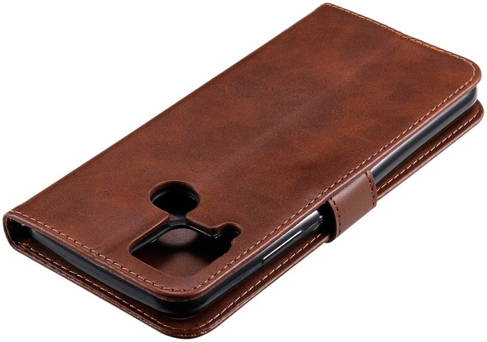 Realme 7i Hoesje Portemonnee Book Case met Zipper Bruin afbeelding 9