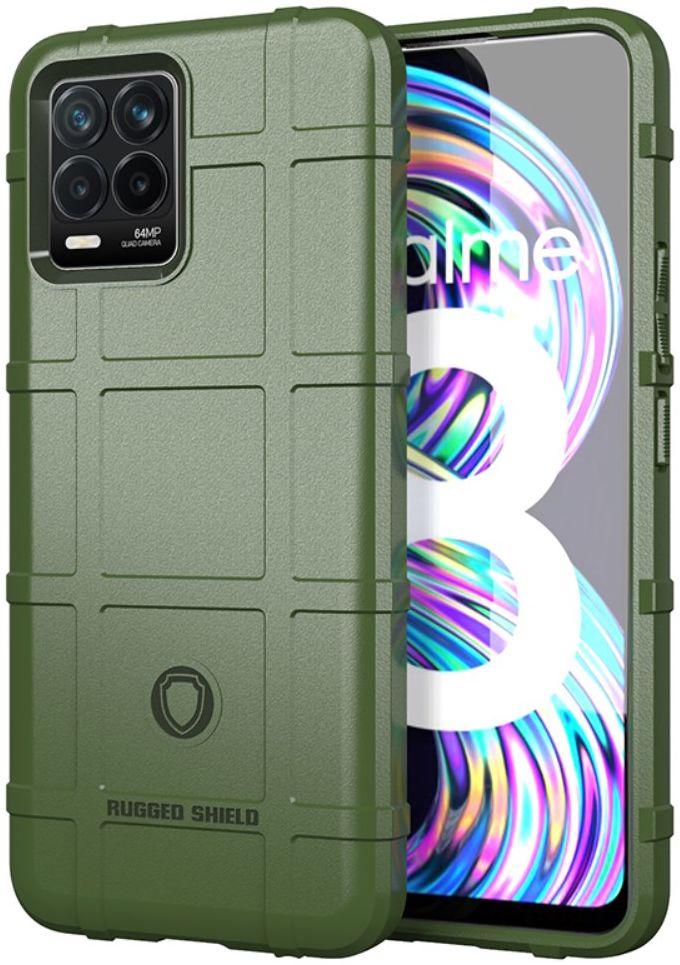 Realme 8 4G Hoesje Shock Proof Rugged Shield Back Cover Groen afbeelding 1