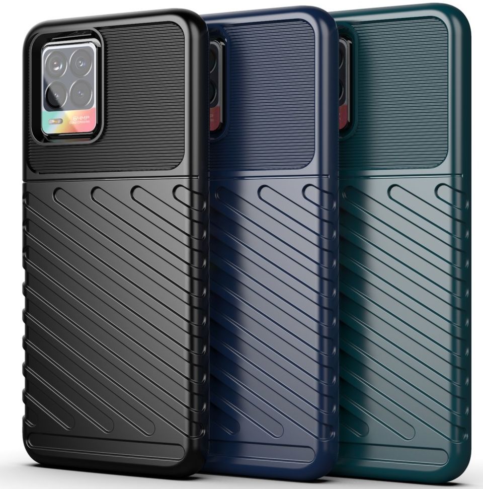 Realme 8 4G Hoesje TPU Thunder Design Back Cover Groen afbeelding 2