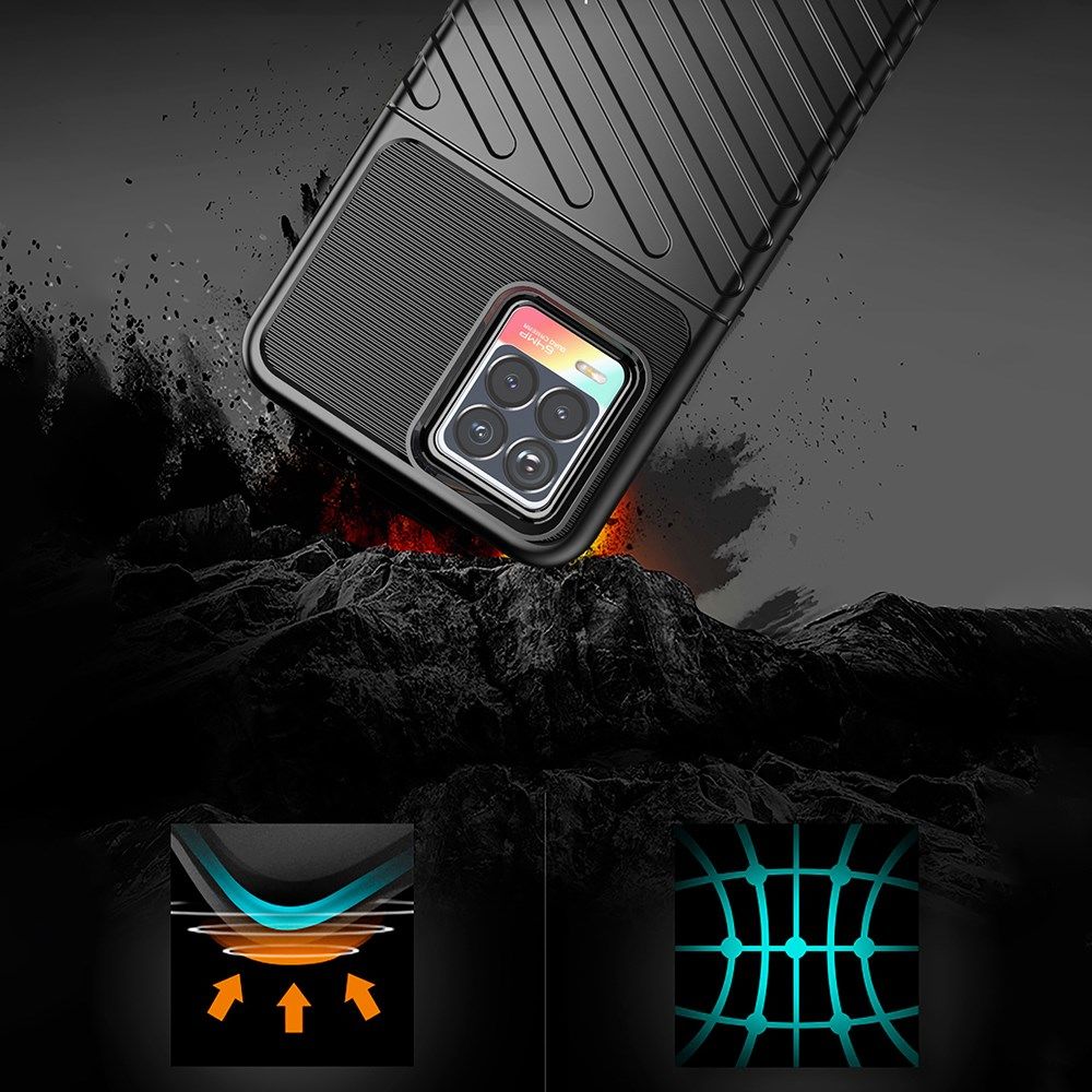 Realme 8 4G Hoesje TPU Thunder Design Back Cover Groen afbeelding 4