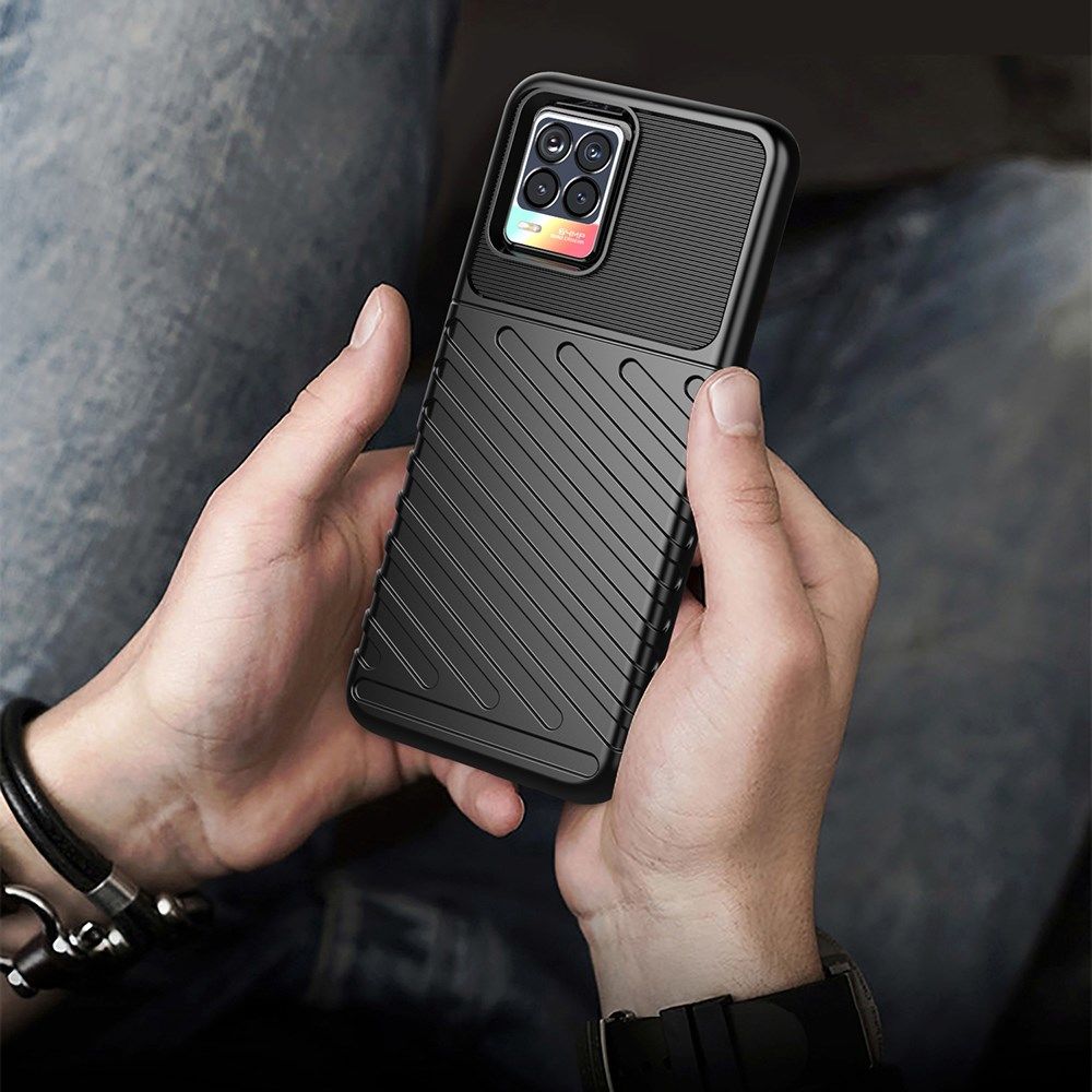 Realme 8 4G Hoesje TPU Thunder Design Back Cover Groen afbeelding 5