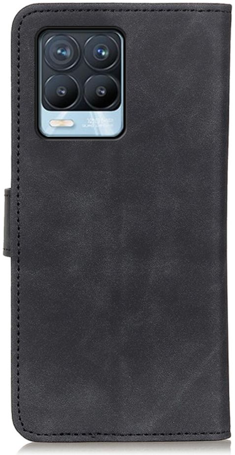 KHAZNEH Realme 8 4G Hoesje Retro Wallet Book Case Zwart afbeelding 6