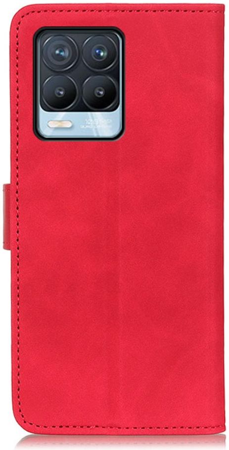 KHAZNEH Realme 8 4G Hoesje Retro Wallet Book Case Rood afbeelding 6