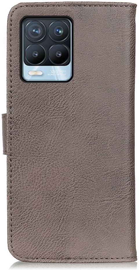 KHAZNEH Realme 8 4G Hoesje Portemonnee Book Case Grijs afbeelding 6
