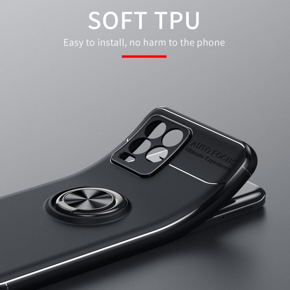 Realme 8 4G Hoesje met Magnetische Ring Kickstand Zwart afbeelding 4
