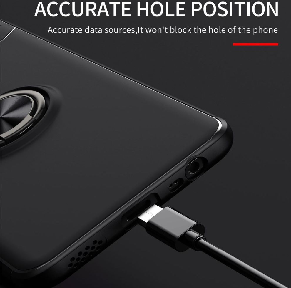 Realme 8 4G Hoesje met Magnetische Ring Kickstand Zwart afbeelding 6