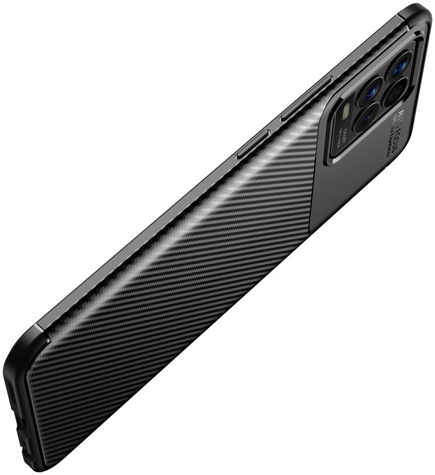 Realme 8 4G Hoesje Siliconen Carbon TPU Back Cover Zwart afbeelding 14