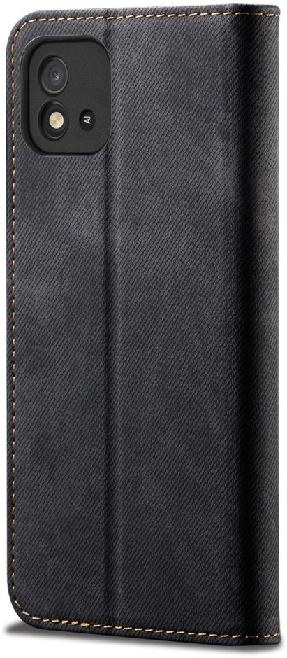 Realme C21 / C11 Hoesje Jeans Book Case Zwart afbeelding 1