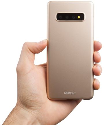 Nudient Thin Case V2 Samsung Galaxy S10 Plus Hoesje Back Cover Goud Hoesjes