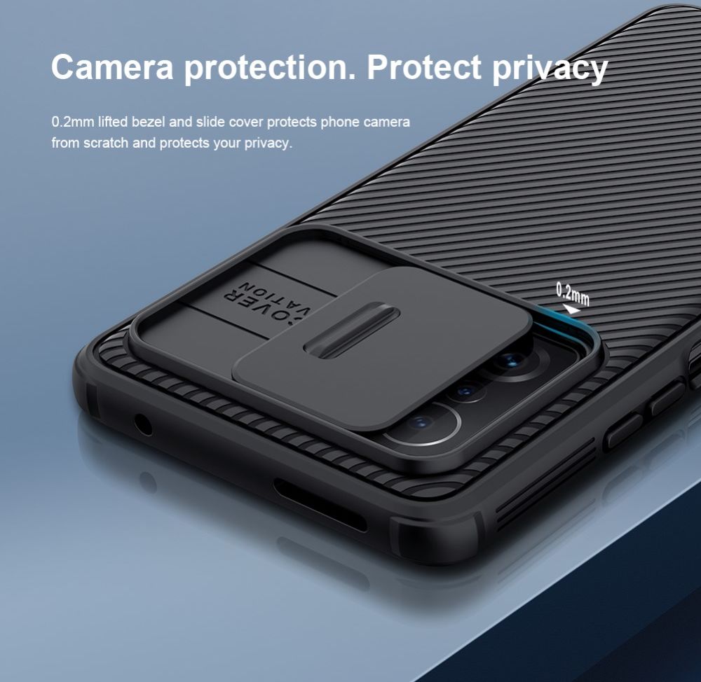 Nillkin CamShield Xiaomi 11T / 11T Pro Hoesje met Camera Slider Blauw afbeelding 5