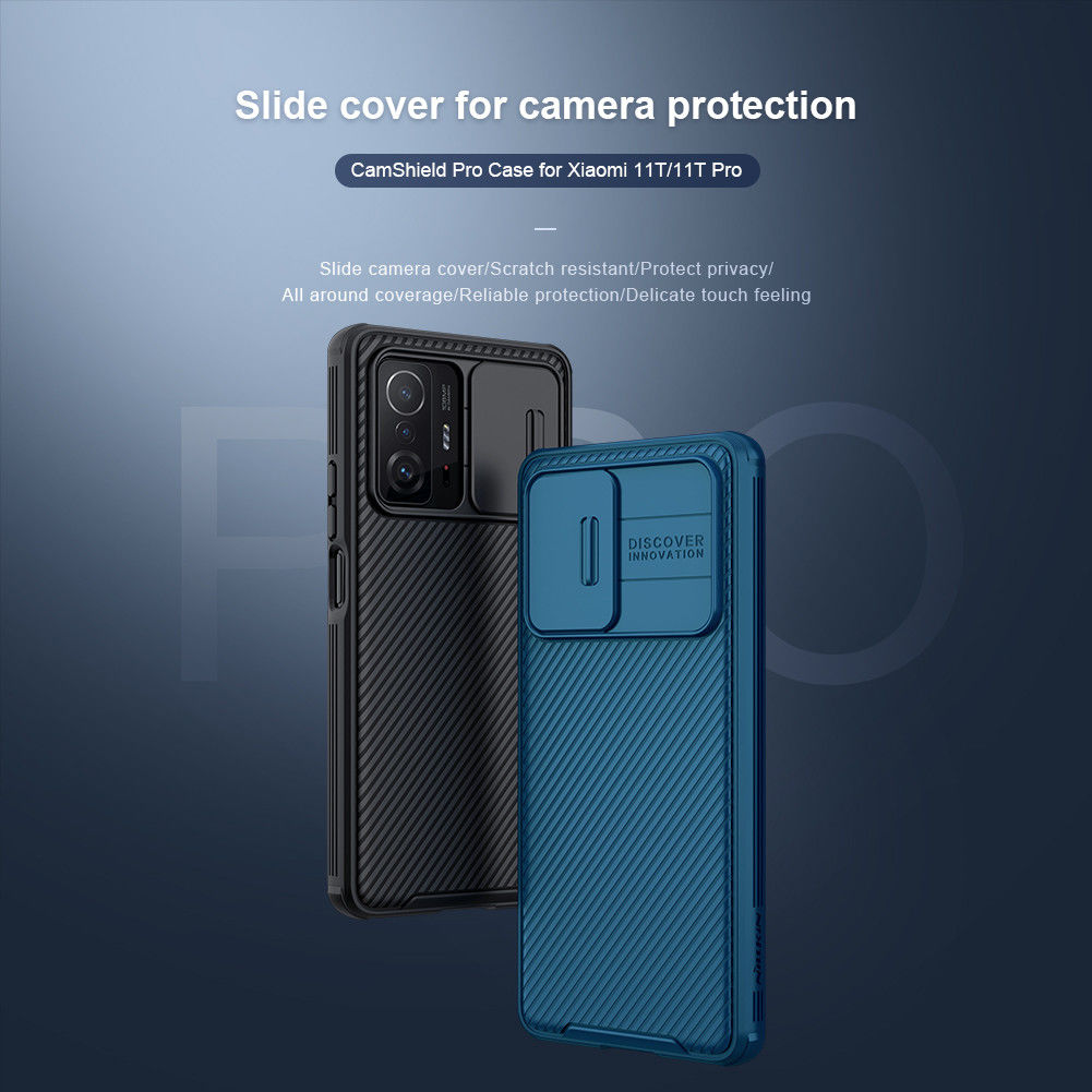 Nillkin CamShield Xiaomi 11T / 11T Pro Hoesje met Camera Slider Blauw afbeelding 8