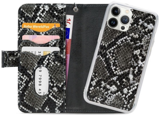 Mobilize Gelly Wallet Zipper iPhone 13 Pro Max Hoesje Black Snake afbeelding 1