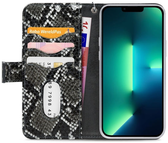 Mobilize Gelly Wallet Zipper iPhone 13 Pro Max Hoesje Black Snake afbeelding 3