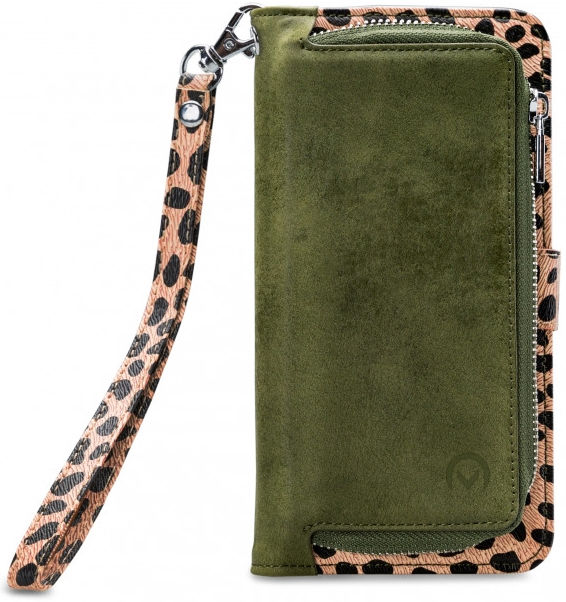 Mobilize Gelly Wallet Zipper Apple iPhone 13 Pro Hoesje Olive Leopard afbeelding 4