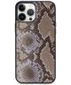 Mobilize Gelly Wallet Zipper iPhone 13 Pro Max Hoesje Beige Snake