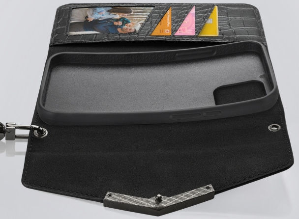 Mobilize Velvet Clutch Apple iPhone 13 Hoesje Black Croco afbeelding 6