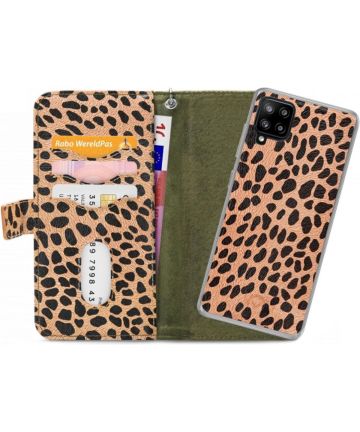 Mobilize Wallet Zipper Samsung Galaxy M22/A22 4G Hoesje Olive Leopard Hoesjes