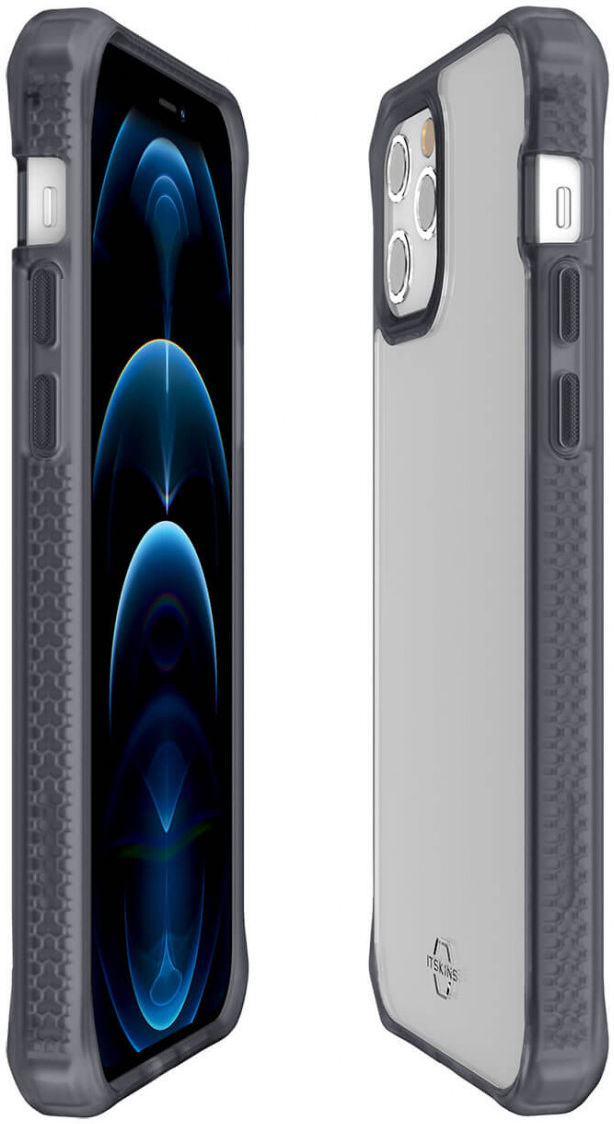 ITSKINS Hybrid Frost Apple iPhone 12 / 12 Pro Hoesje Transparant/Zwart afbeelding 6